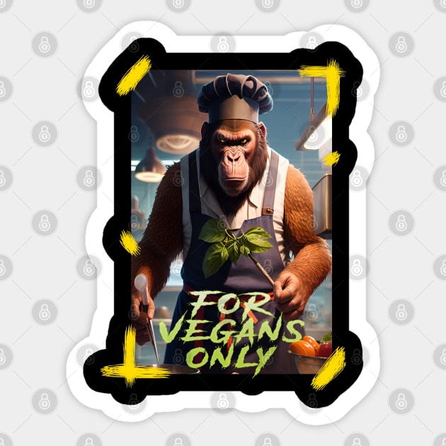 For vegans only Sticker by Stavros Galiatsos